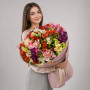 Букет из 25 разноцветных альстромерий — вид 3